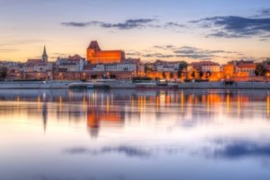 Wycieczka szkolna Śladami Kopernika, Stare Miasto Toruń, panorama